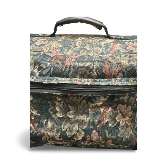 VINTAGE Diane Von Furstenberg Floral Tapestry Suitcase Soft Luggage Carry On Bag - Picture 6 of 12